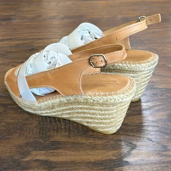 Anthropologie NAGUISA Espadrille Wedge Slingback Hand Crafted in Spain Sandals