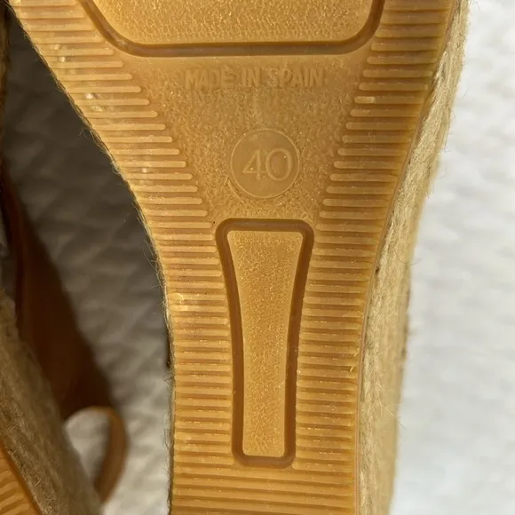 Anthropologie NAGUISA Espadrille Wedge Slingback Hand Crafted in Spain Sandals