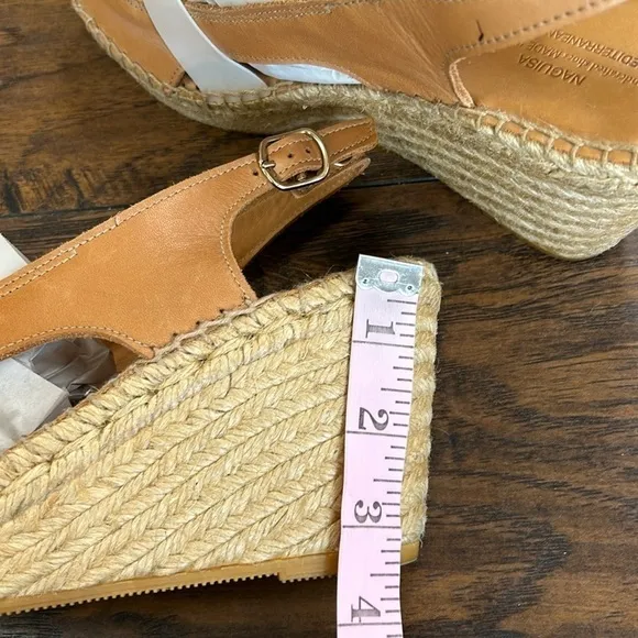 Anthropologie NAGUISA Espadrille Wedge Slingback Hand Crafted in Spain Sandals