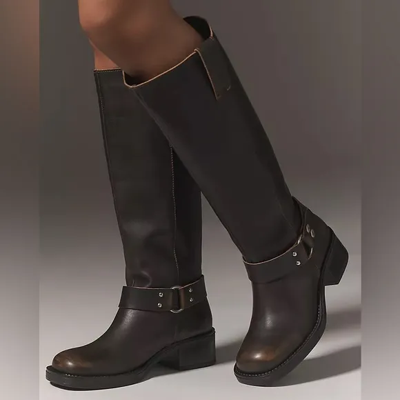 ANTHROPOLOGIE Pilcro Tall Moto Boots