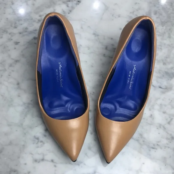 Antonia Saint New York Tan Leather Women's Shoes size 7