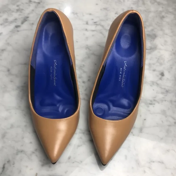 Antonia Saint New York Tan Leather Women's Shoes size 7