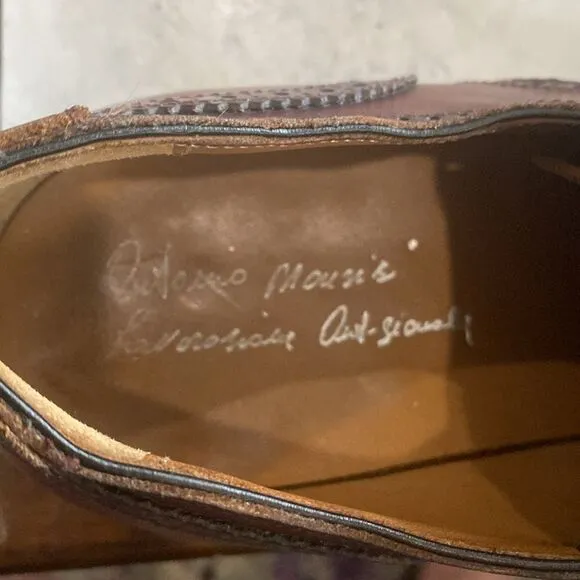 Antonio Maurizi Oxford Mens Shoes Size 11.5 see pics for wear on bottom