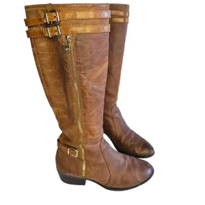 ANTONIO MELANI Brown Leather Tall Boots size 10