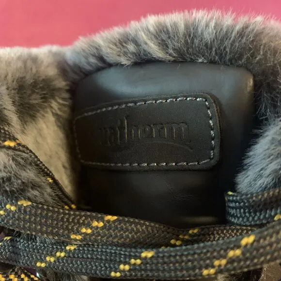 Aquatherm Womens Size 6 Cold‎ Weather Boots Black Faux Fur Waterproof Anti Slip