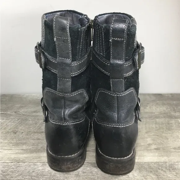Ariat 10008695 Black Leather Western Women's Inside Leg Zipper Boots Size 9 B