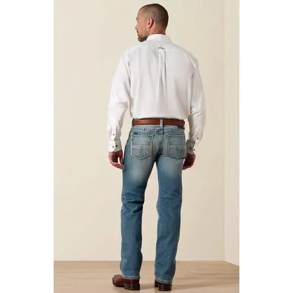 Ariat Mens M7 Slim Fit Low Rise Straight Leg Blue Jeans in Shasta 40x34 MSRP $87