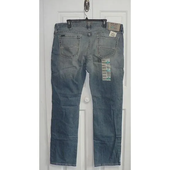 Ariat Mens M7 Slim Fit Low Rise Straight Leg Blue Jeans in Shasta 40x34 MSRP $87