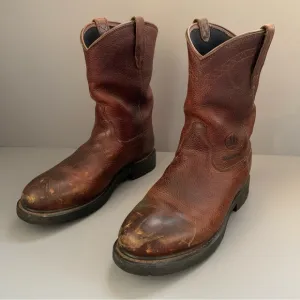 Ariat Sierra H20 Waterproof ATS Leather Goodyear Welt Work Boots 10D Brown