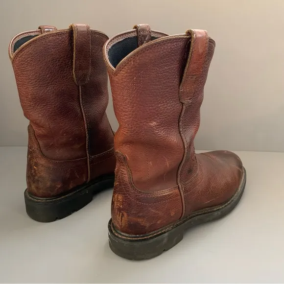 Ariat Sierra H20 Waterproof ATS Leather Goodyear Welt Work Boots 10D Brown