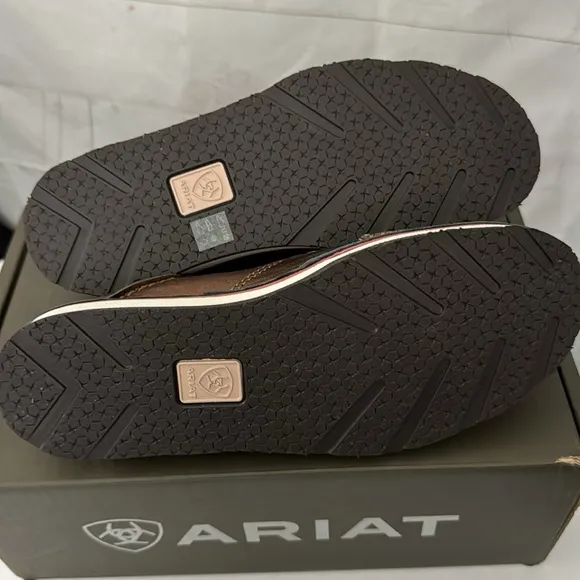 Ariat Women’s Cruiser Metallic Bronze-Pink Steerhead Print Loafer Shoe