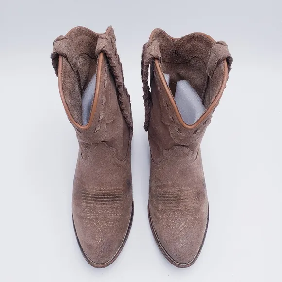 Ariat Womens Round Up Rianda Short Boots Cowgirl Western Brown Leather Size 7