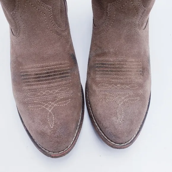 Ariat Womens Round Up Rianda Short Boots Cowgirl Western Brown Leather Size 7
