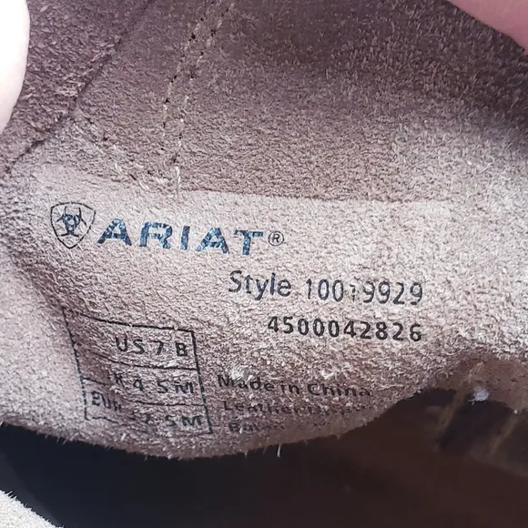 Ariat Womens Round Up Rianda Short Boots Cowgirl Western Brown Leather Size 7