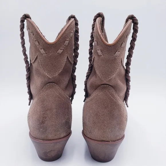 Ariat Womens Round Up Rianda Short Boots Cowgirl Western Brown Leather Size 7
