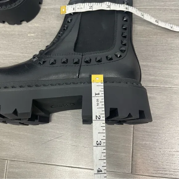 Ash Genesis Bis Boots Black Chunky Lug Sole Studded Ankle Chukka Chelsea Bootie