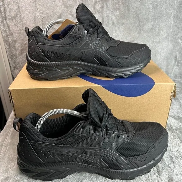 ASICS Gel Venture 9 Mens 10.5 Extra Wide Black Trail Running Shoes 1011B488-001