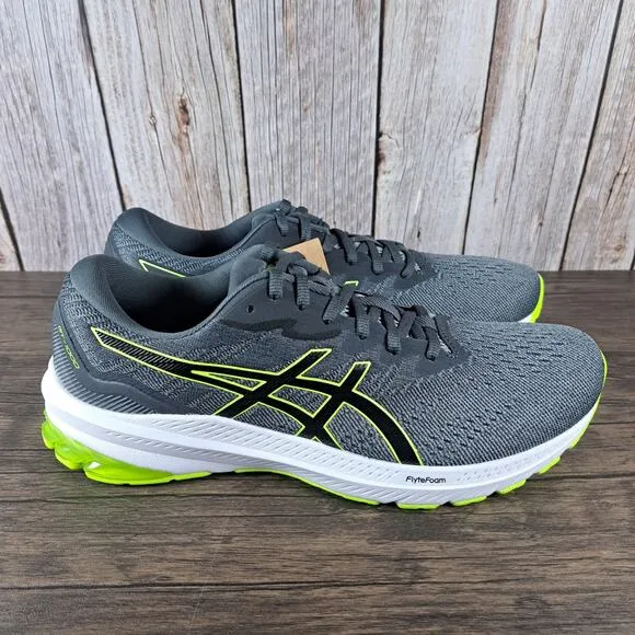 Asics GT-1000 Running Shoes Men's Sz 11 Sheet Rock Black Green (NWT) 1011B354