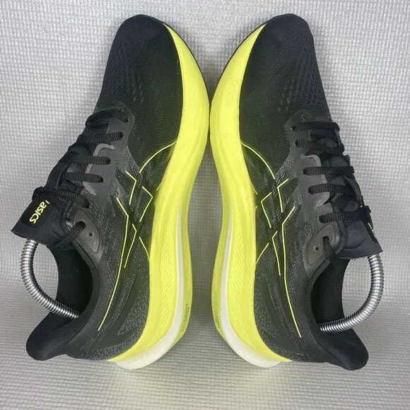 Asics GT-2000 12 Mens 9 Shoes Running Walk Black Upper Yellow Midsole Sneaker