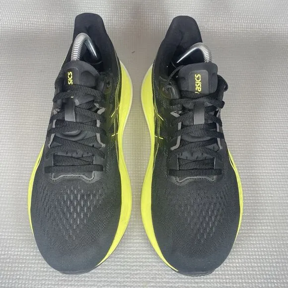 Asics GT-2000 12 Mens 9 Shoes Running Walk Black Upper Yellow Midsole Sneaker