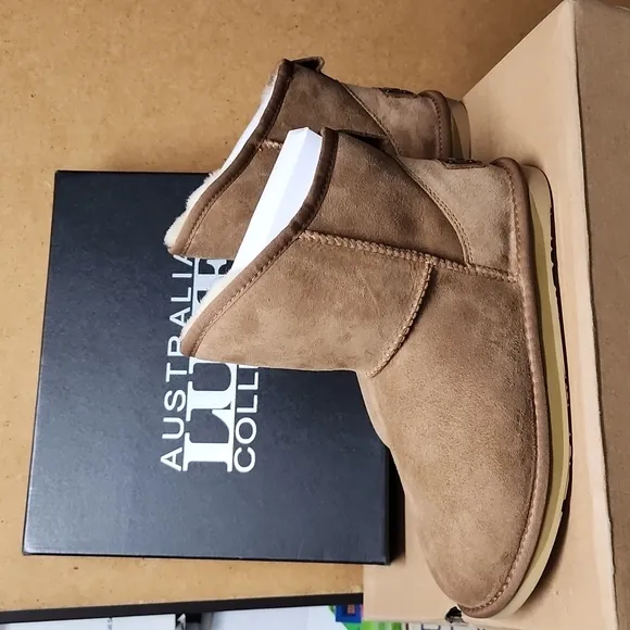 AUSTRALIA LUXE COSY XTRA SHORT CHESTNUT BOOTS