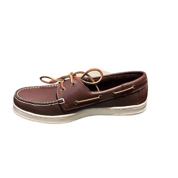 Australian by L’alpina Boat Shoes Leather White Overstitching Boat Shoes 7
