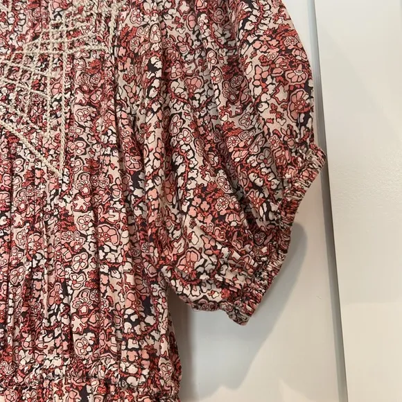 ba&amp;sh Floral Short Sleeve Dress