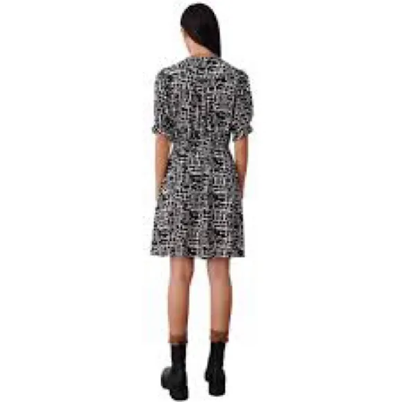 Ba&amp;sh Oia Dress (printed black and white, XS)