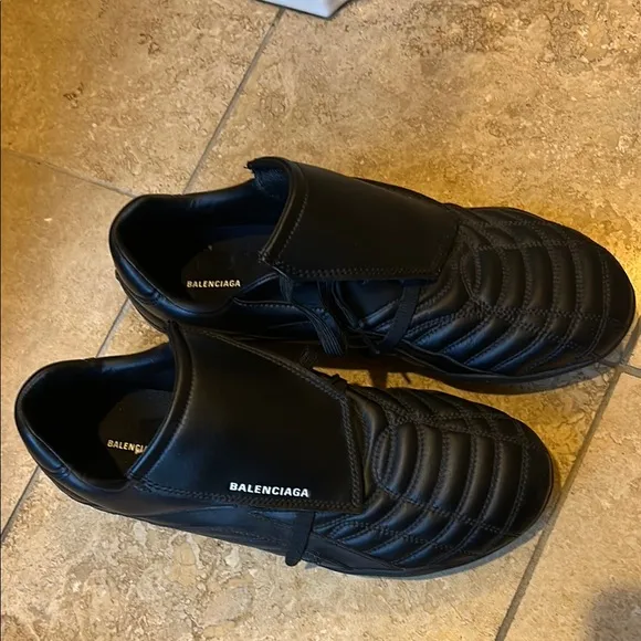 Balenciaga Black Quilted Slip-On Sneakers