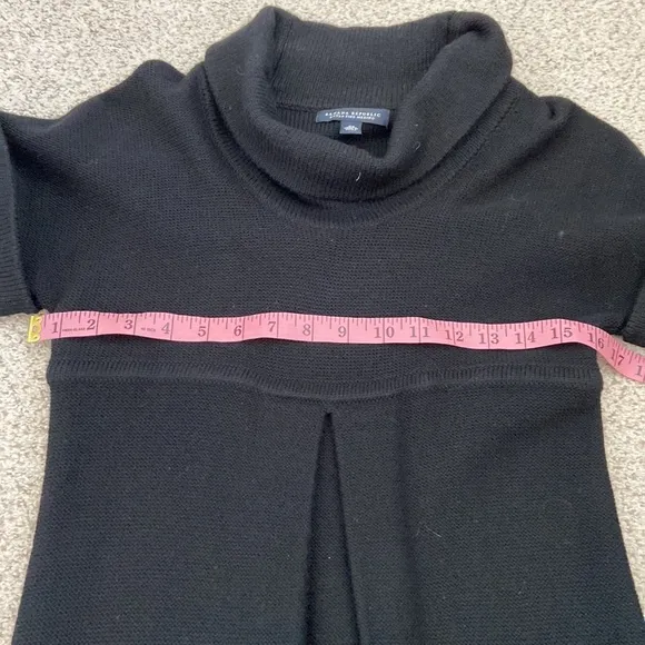 Banana Republic Black Cowl-Neck Sweater Dress, XS