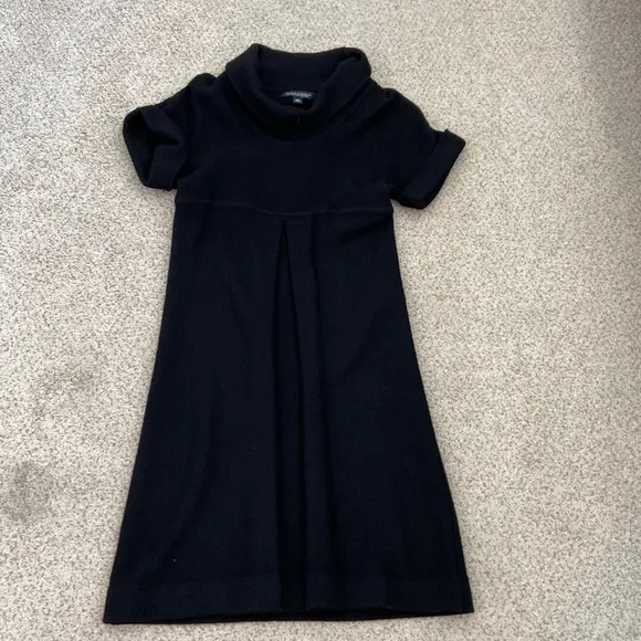 Banana Republic Black Cowl-Neck Sweater Dress, XS