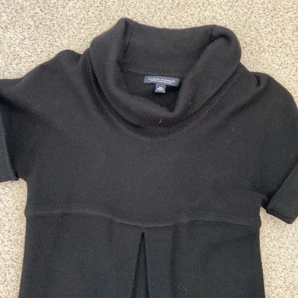 Banana Republic Black Cowl-Neck Sweater Dress, XS
