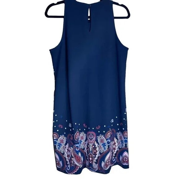 Banana Republic Women's Retro Coloring Paisley Sleeveless Mini Dress Size Medium