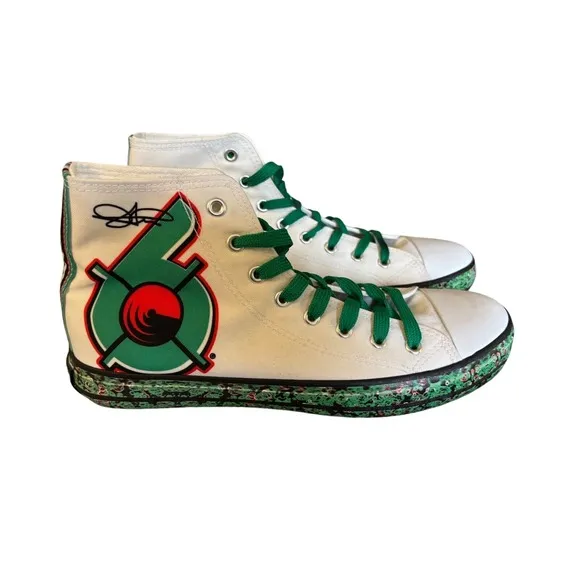 Bang Energy Drink High Top Sneakers Graphic Print Shoes Men's 7.5