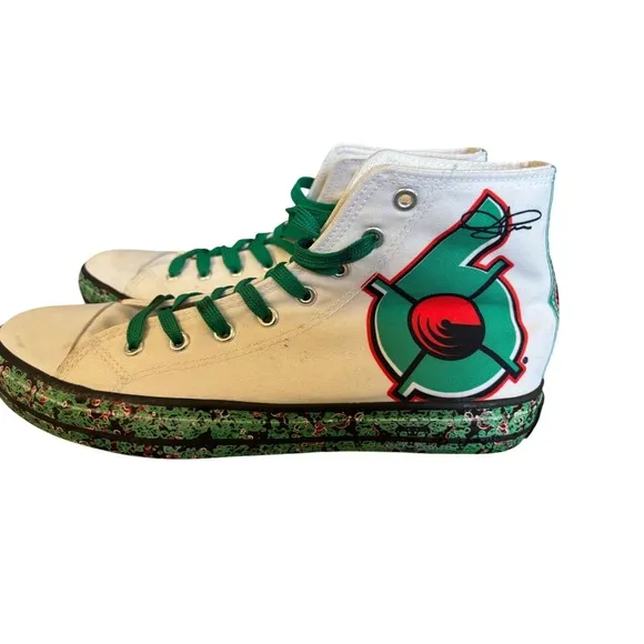 Bang Energy Drink High Top Sneakers Graphic Print Shoes Men's 7.5