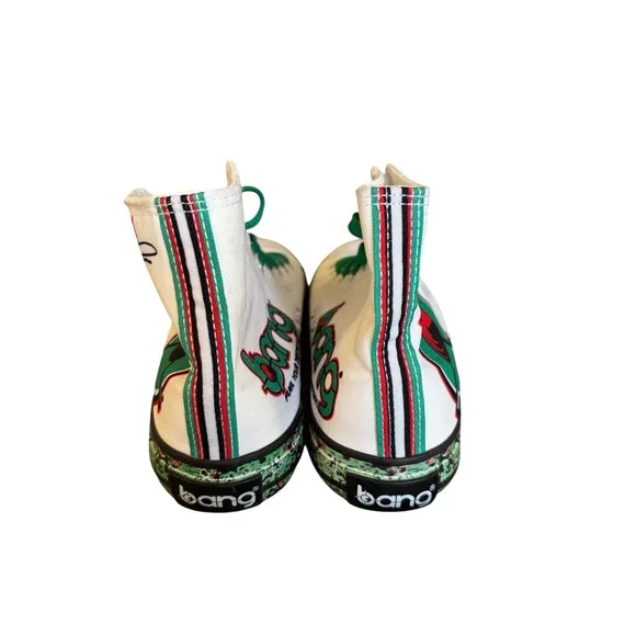 Bang Energy Drink High Top Sneakers Graphic Print Shoes Men's 7.5