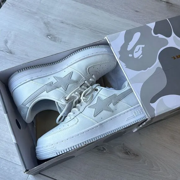 BAPE JJJJound x Wmns Bapesta 'White' SHOES WHITE SIZE 8.5 NEW WITH BOX