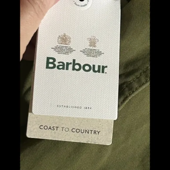 Barbour Zale Casual Jacket Olive Tree Green US Size 4 - NWT