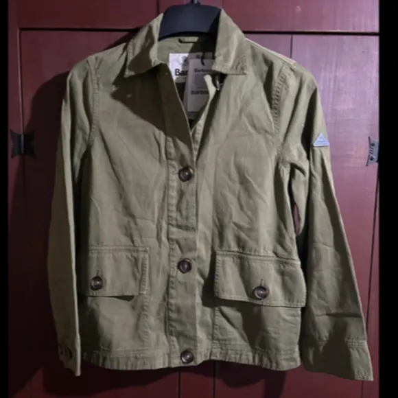 Barbour Zale Casual Jacket Olive Tree Green US Size 4 - NWT