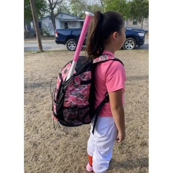 Baseball Backpack, Softball Bat Bag with Shoes Compartment for Youth