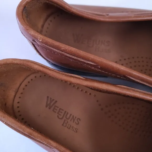 Bass Weejuns Marietta II Brown Leather Boat Tassel Loafer Shoes 7.5