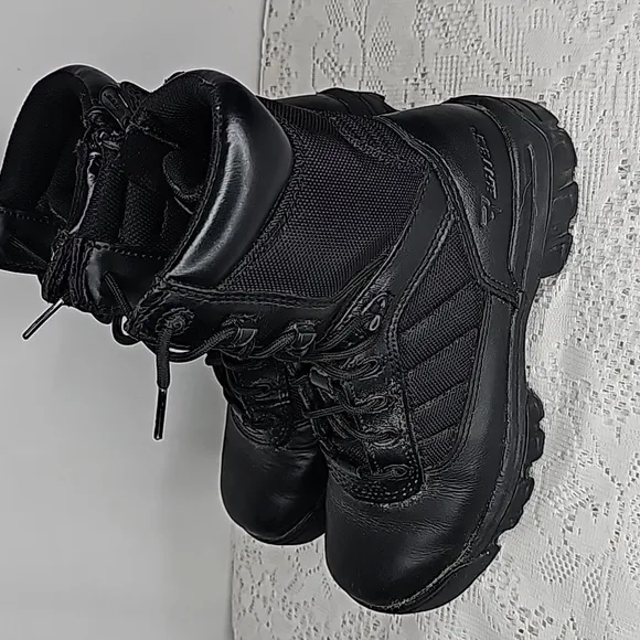 Bates combat military tactical moto motorcycle side zip high top boots sz 7.5