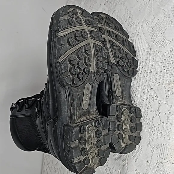 Bates combat military tactical moto motorcycle side zip high top boots sz 7.5