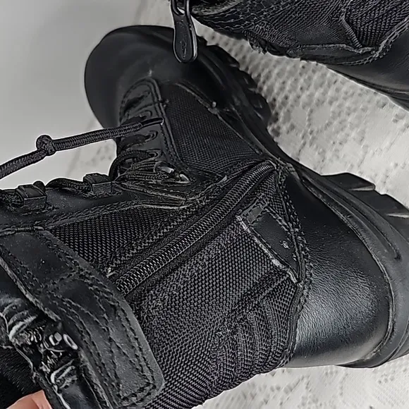 Bates combat military tactical moto motorcycle side zip high top boots sz 7.5