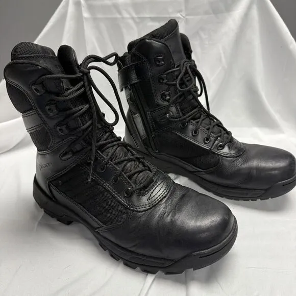 Bates E03180 Mens 8.5 Tactical Sport 2 Tall Side Zip Black Boots Military Combat