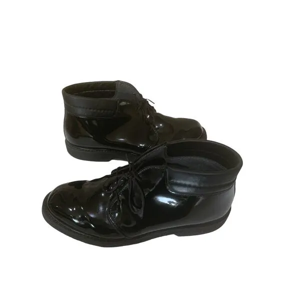 Bates Lites Shoes Mens Size 10.5 Gloss Padded Collar Military Style Chukka Boots