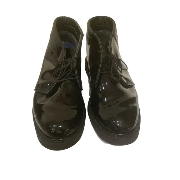 Bates Lites Shoes Mens Size 10.5 Gloss Padded Collar Military Style Chukka Boots