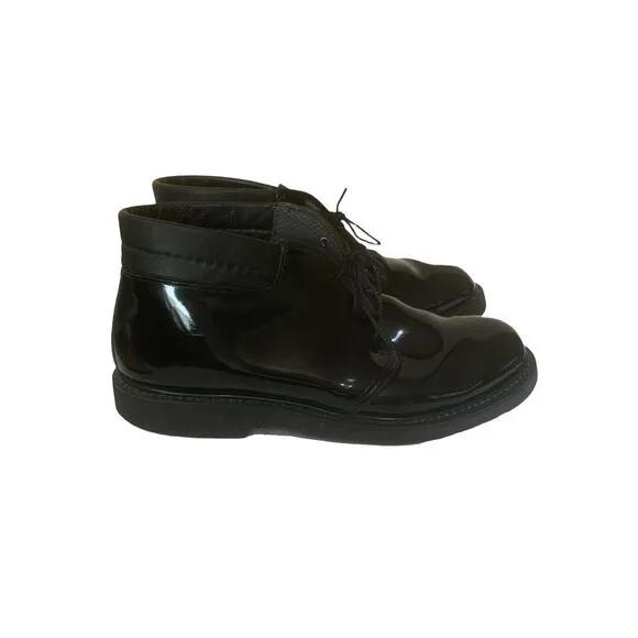 Bates Lites Shoes Mens Size 10.5 Gloss Padded Collar Military Style Chukka Boots