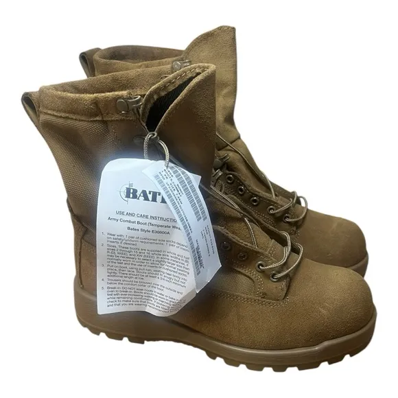 Bates Men's 10&quot; Vibram Gore-Tex Military Combat Boots Tan Size 7.5 M