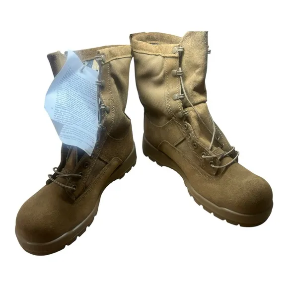 Bates Men's 10&quot; Vibram Gore-Tex Military Combat Boots Tan Size 7.5 M